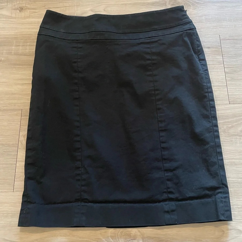 Ann Taylor Loft 0 petite black pencil skirt workwear